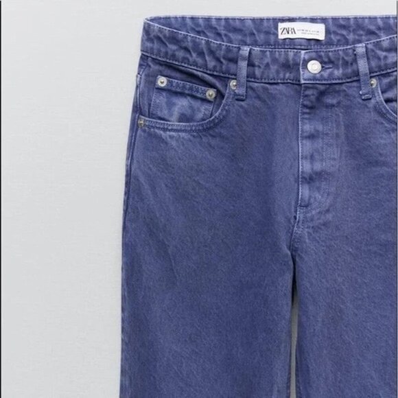 NWT ZARA Mid-Rise Bootcut Jean Sz 0 Regular Length Blue Washed - Picture 3 of 9